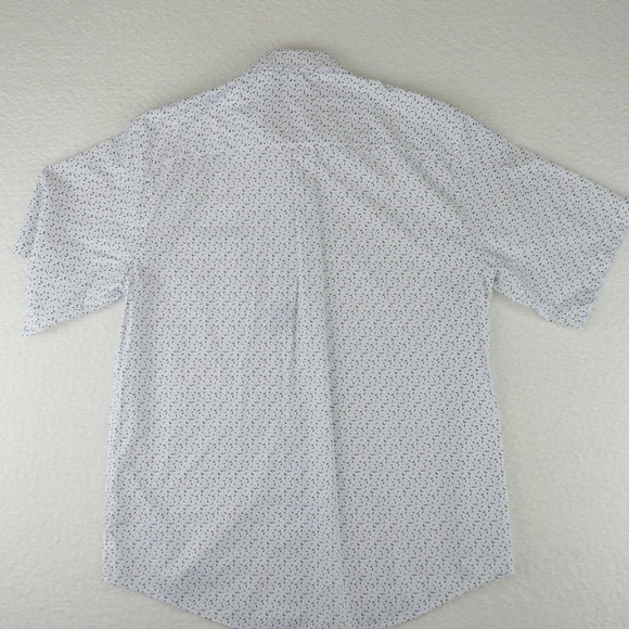 Johnnie-O Prep-Formance Bamboo Button Up Shirt Mens Large Tall Paperclip Pattern - Picture 10 of 12